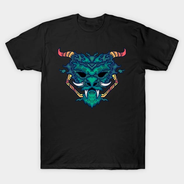 Dragon Head T-Shirt by manbehindthebook